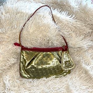 Fendi Vintage Zucchino B Mix Pochette Bag